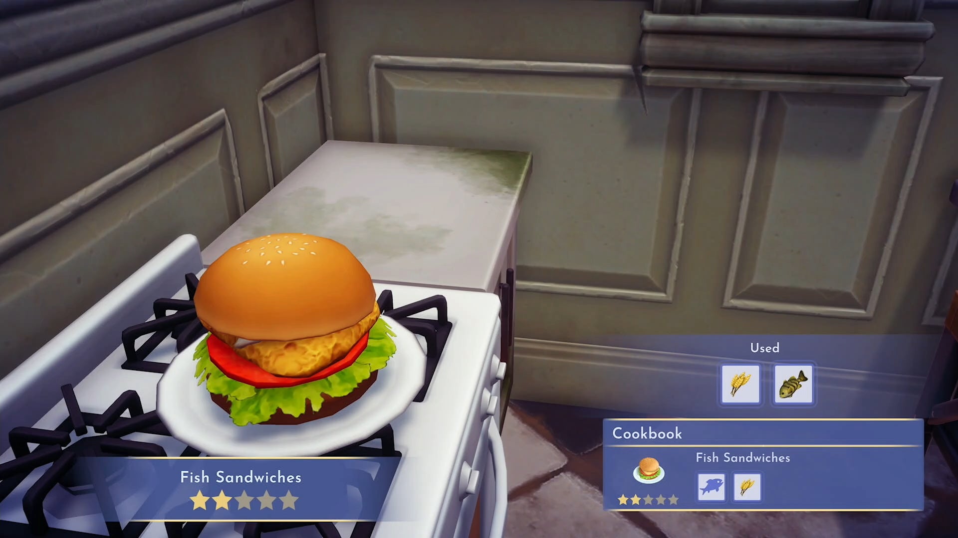 How to make crudites and fish sandwiches in Disney Dreamlight Valley - 43