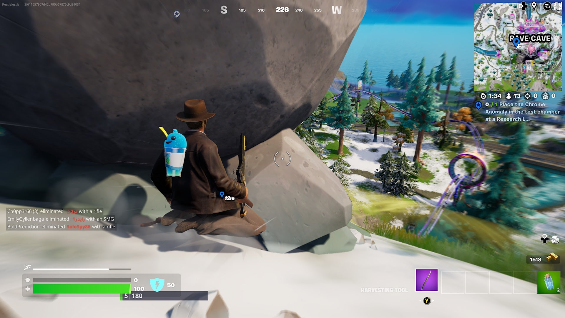 How to slide kick in Fortnite  including how to dislodge a runaway boulder with a slide kick - 95