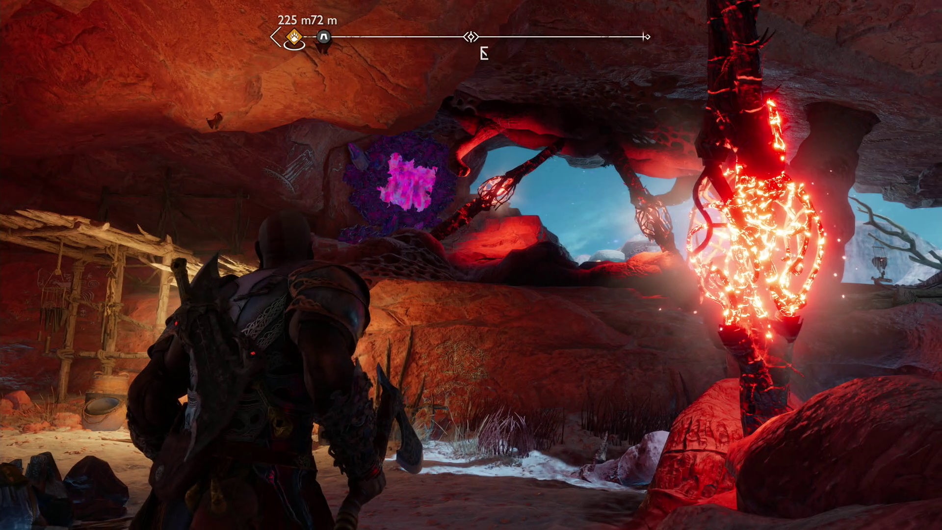 How to solve Alfheim Barrens southern cave Legendary Chest puzzle in God of War Ragnar k - 98
