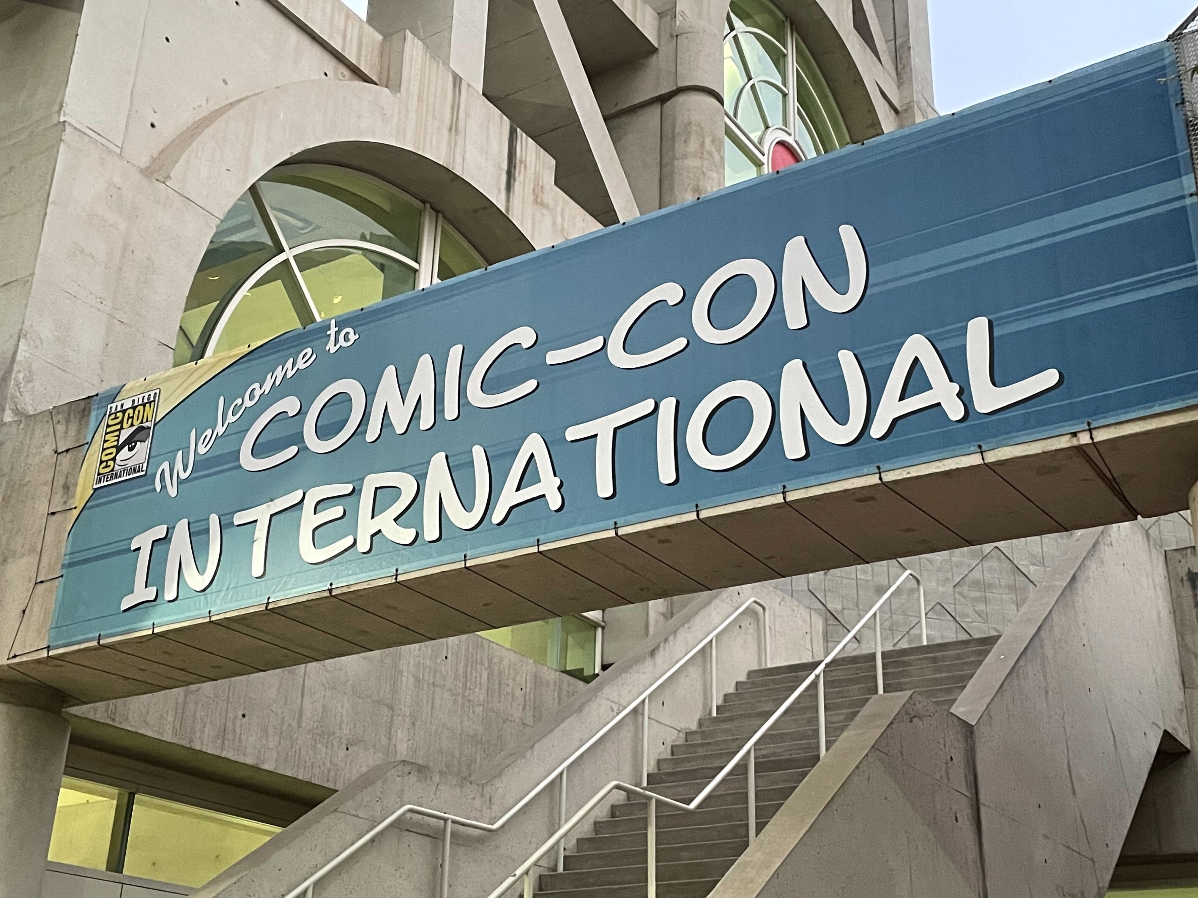 Image of banner that reads Comic-Con International