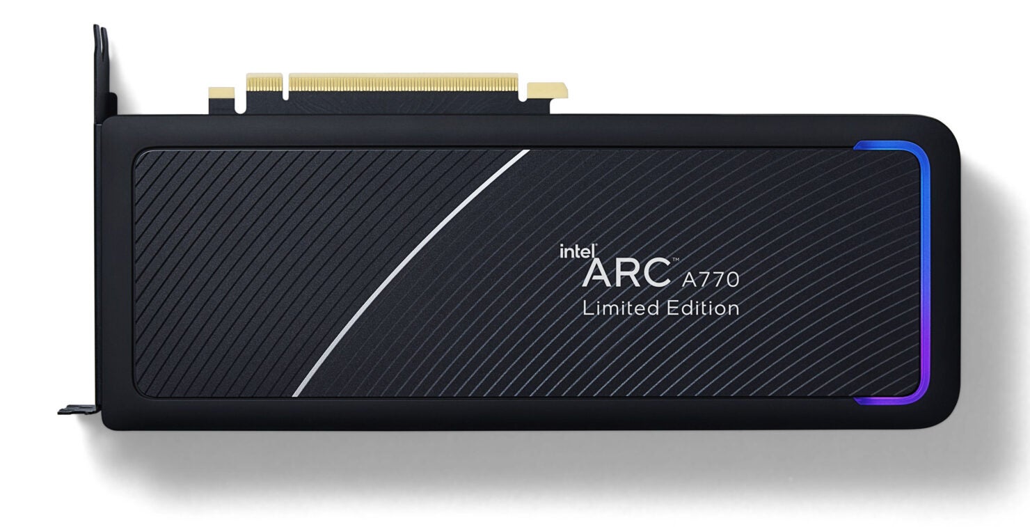 Immagine di Intel Arc A770 la GPU presentata ufficialmente con data di uscita, prezzo e specifiche tecniche