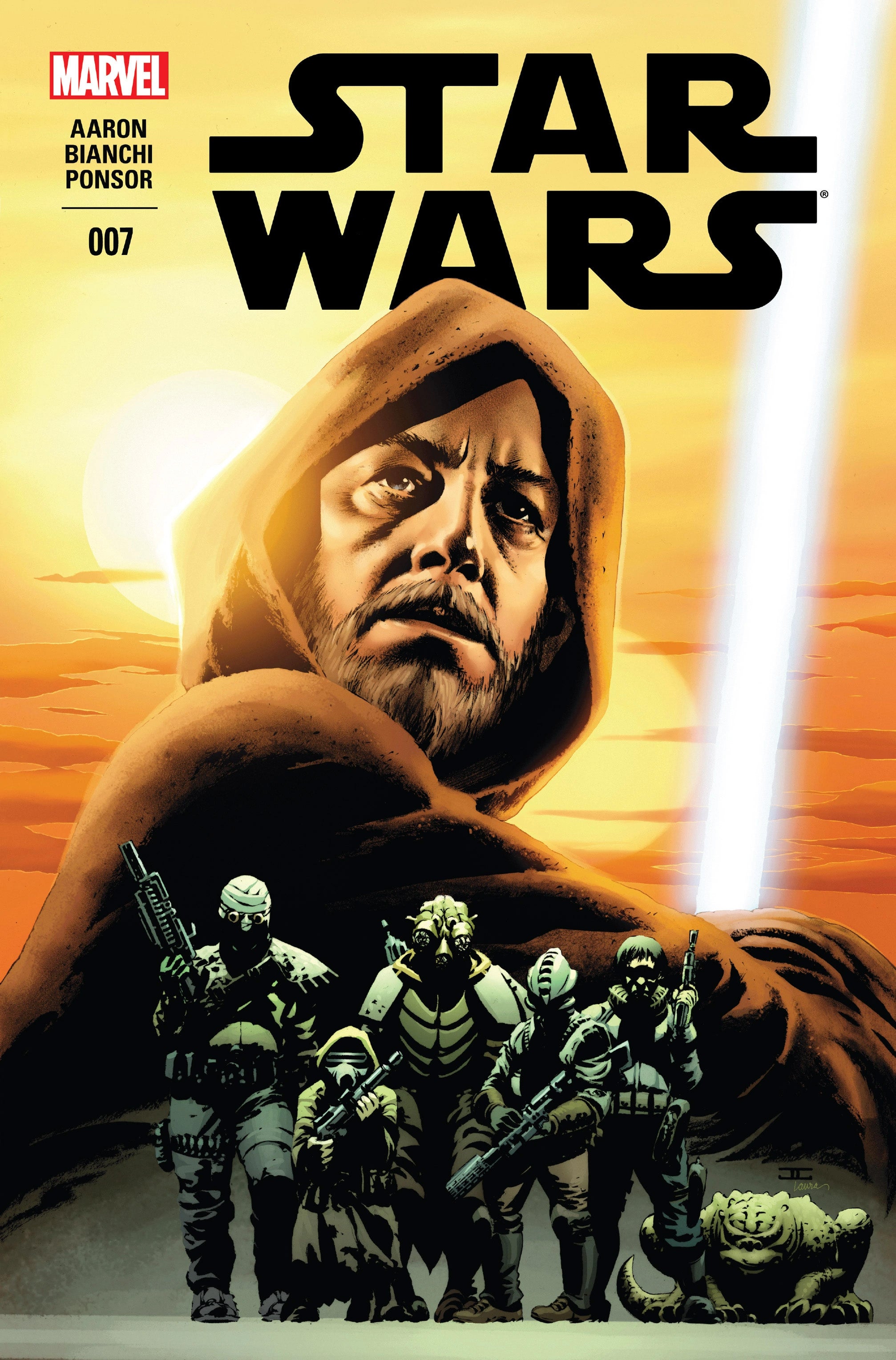 Star Wars #7 cover with a greying Obi-Wan Kenobi
