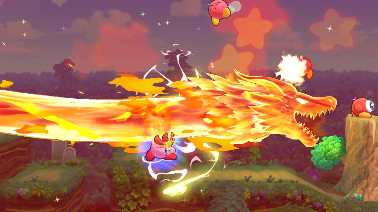 Kirby verwendet eine Super-Power in Kirby's Return to Dream Land Deluxe.