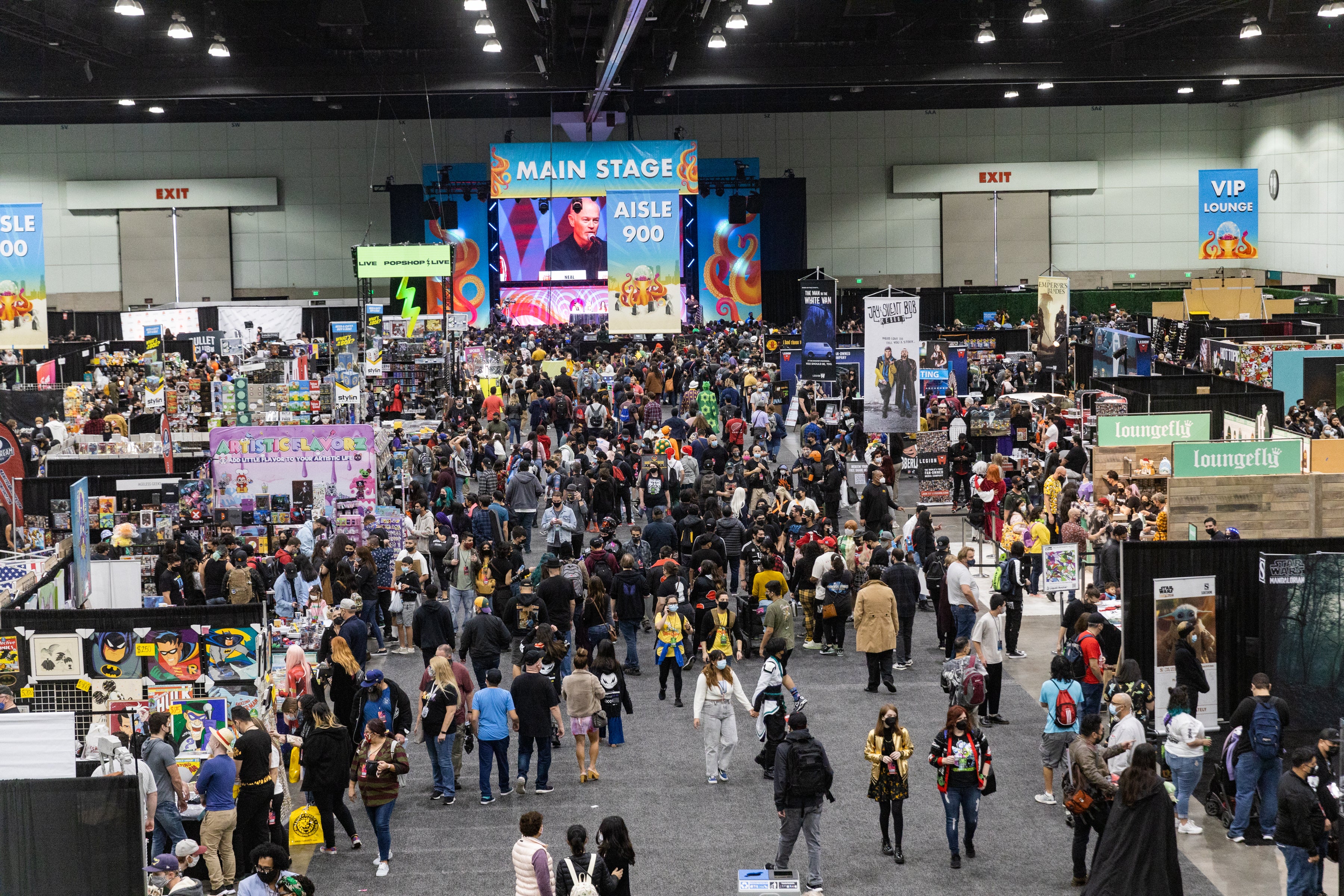 Photograph of the interior of the Los Angeles Convention Center during LA Comic Con 2021