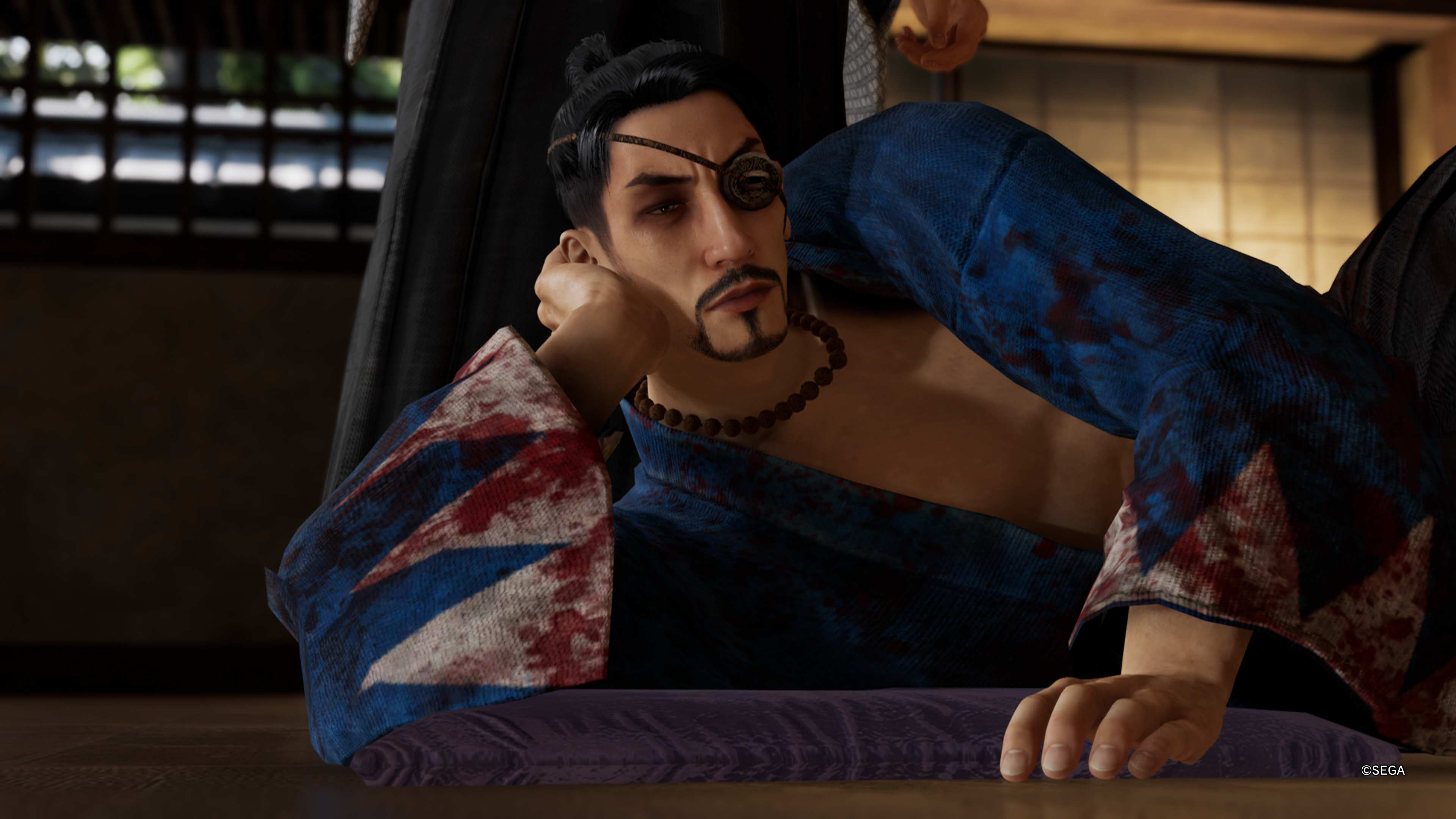 Just like Dragon Ishin comment - Okita Soji leaning on his elbow suggestively