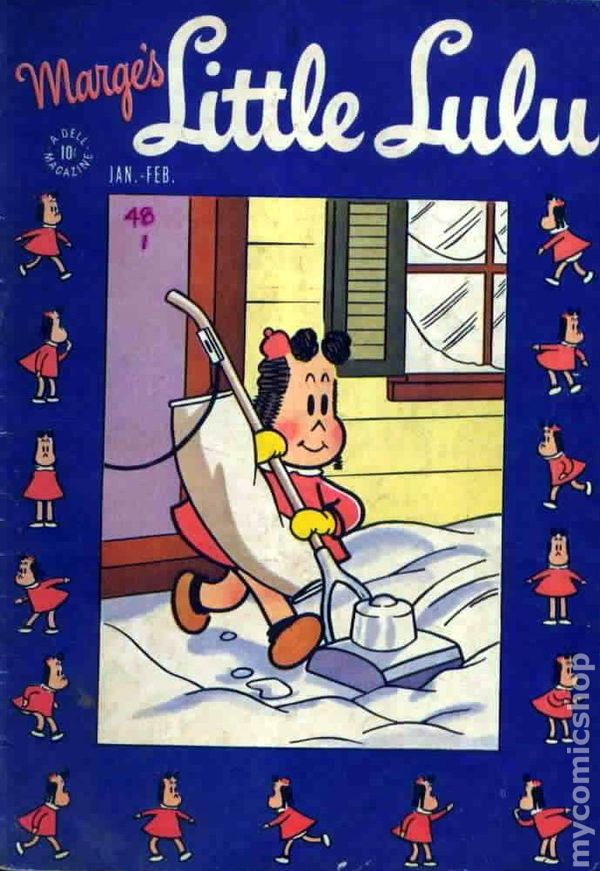 Cover of Little Lulu, featuring Little Lulu holding a vacuum cleaner