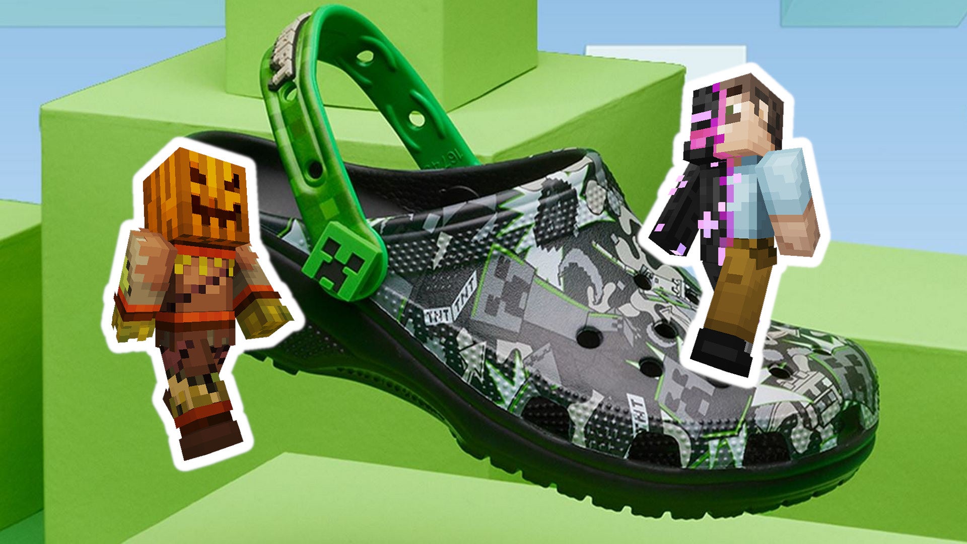 Minecraft kooperiert mit Crocs: Endlich Minecraft an den Füßen tragen.