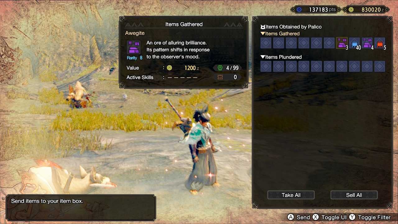 Monster Hunter Rise Sunbreak Awegite location and uses - 82