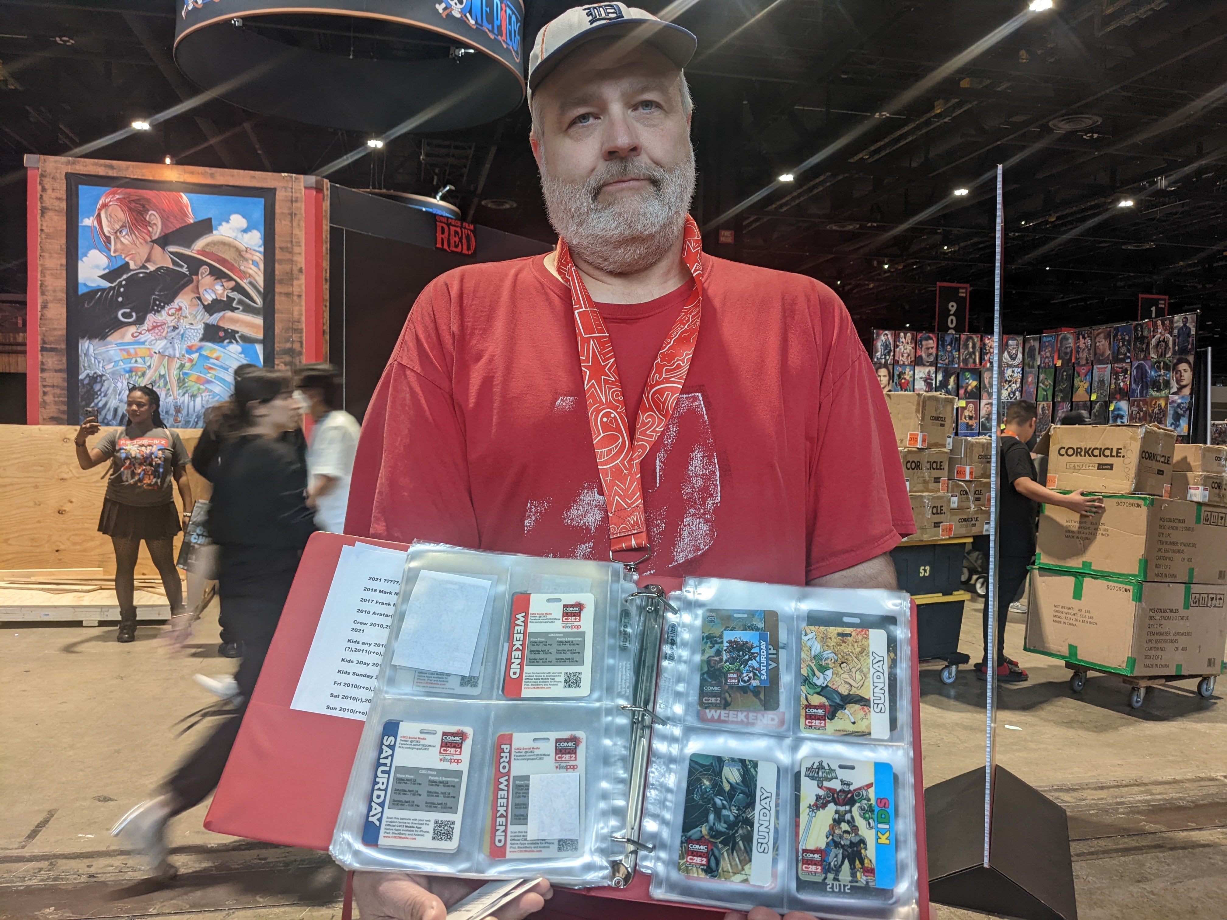 Herske gyde Kritisk Gotta catch 'em all!—Tim Allison is on a mission to collect every C2E2  badge | Popverse