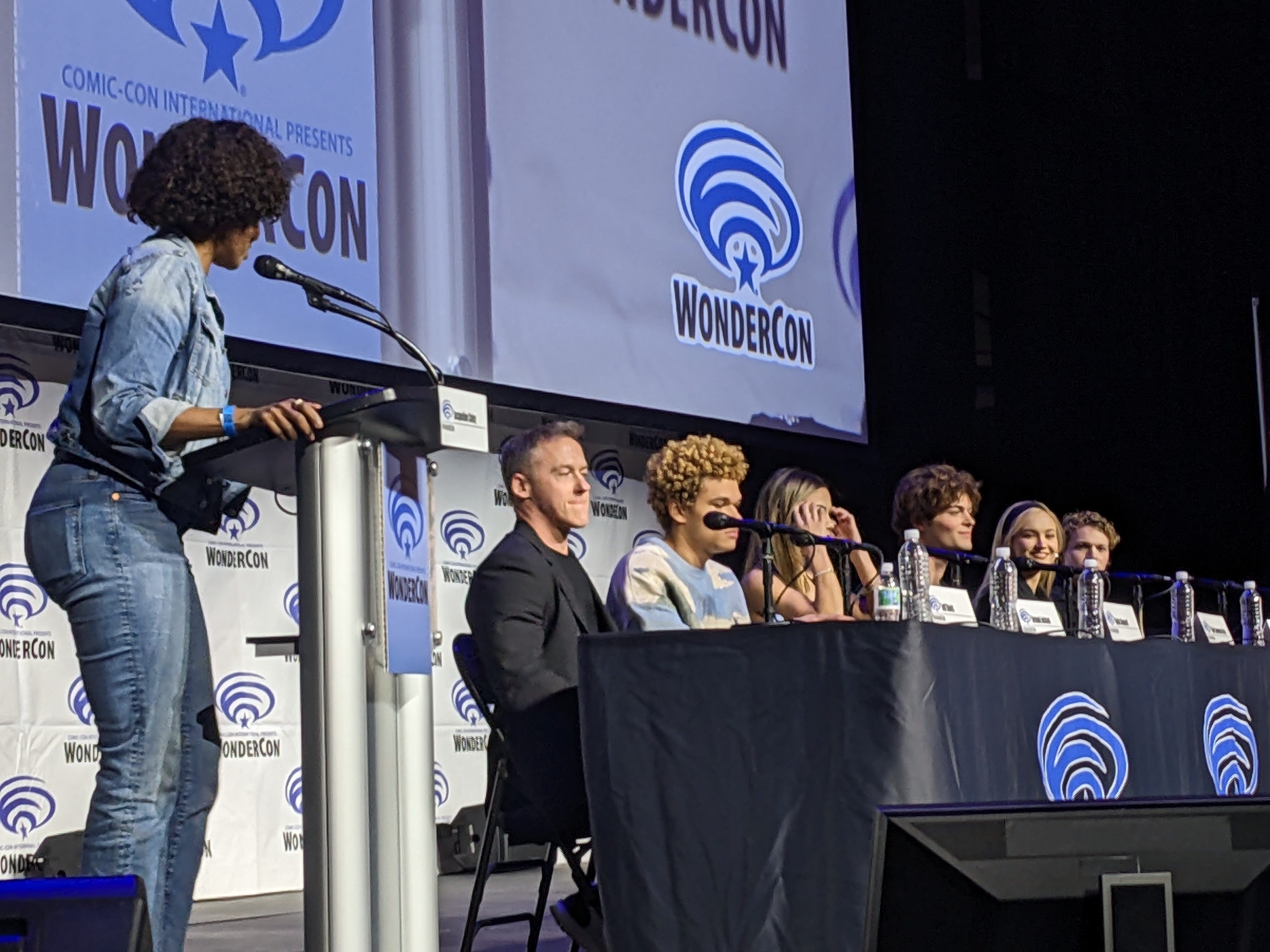 Photograph of Wolf Pack panel at Wondercon