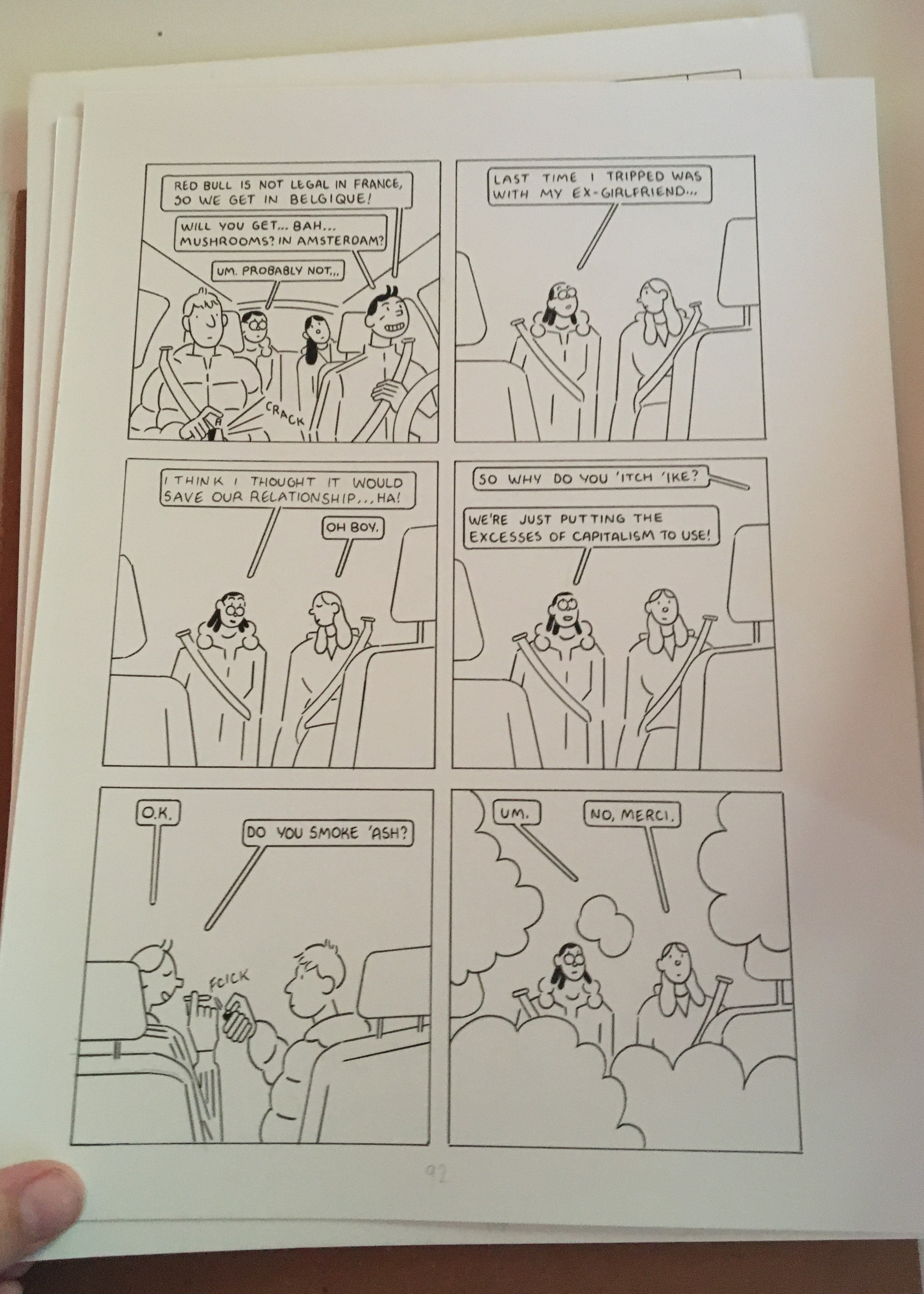 Interior original art from The Contradictions