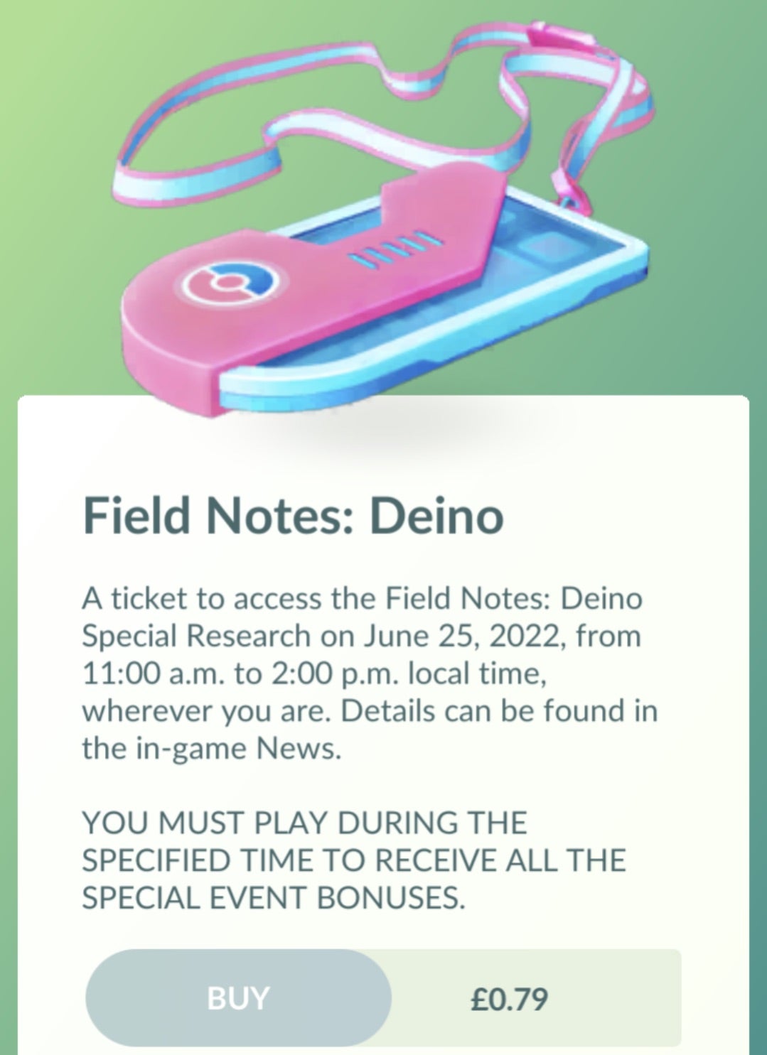 Pokemon Go event pass