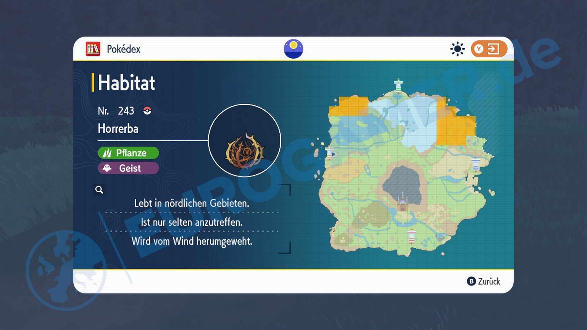 Wo ihr Horrerba in Pokémon Karmesin und Purpur findet.