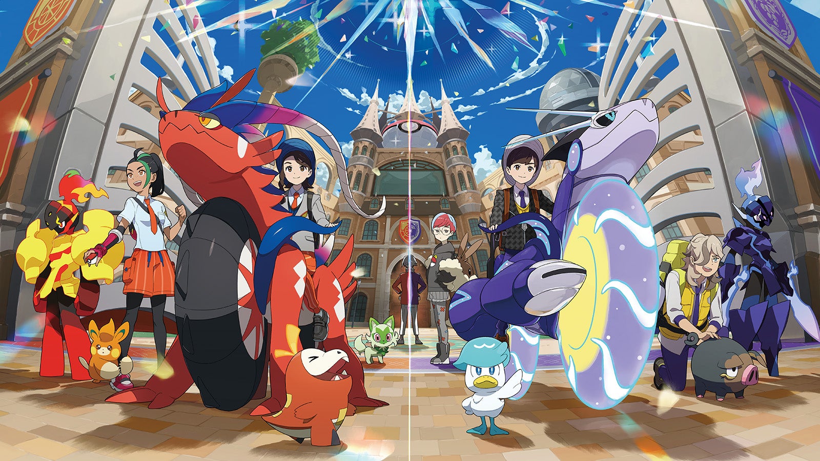 Junior's Pokemon Miraidon Group T-Shirt