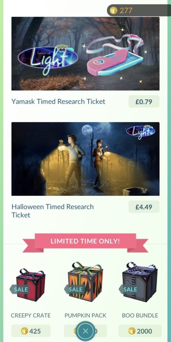 Pok mon Go Halloween Timed Research quest tasks and rewards - 47