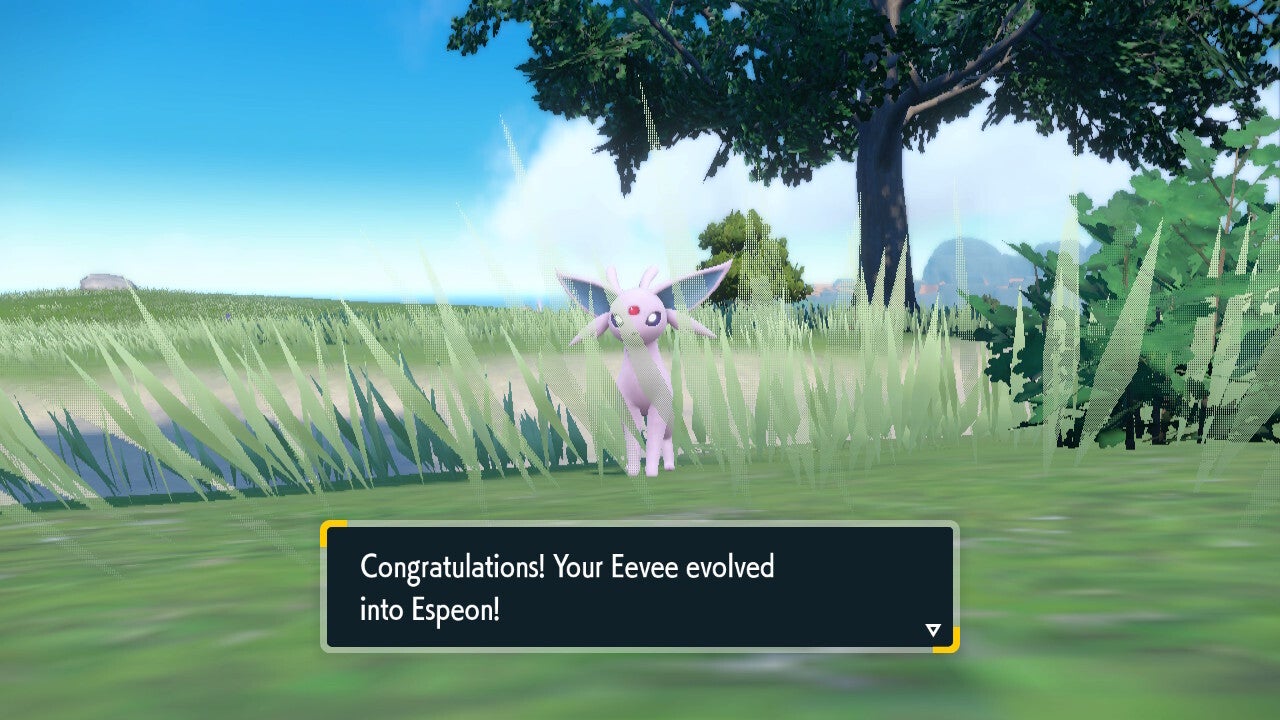 Pok mon Scarlet and Violet Eevee evolutions  How to evolve Eevee into Flareon  Vaporeon  Jolteon  Umbreon  Espeon  Leafeon  Glaceon  and Sylveon - 30