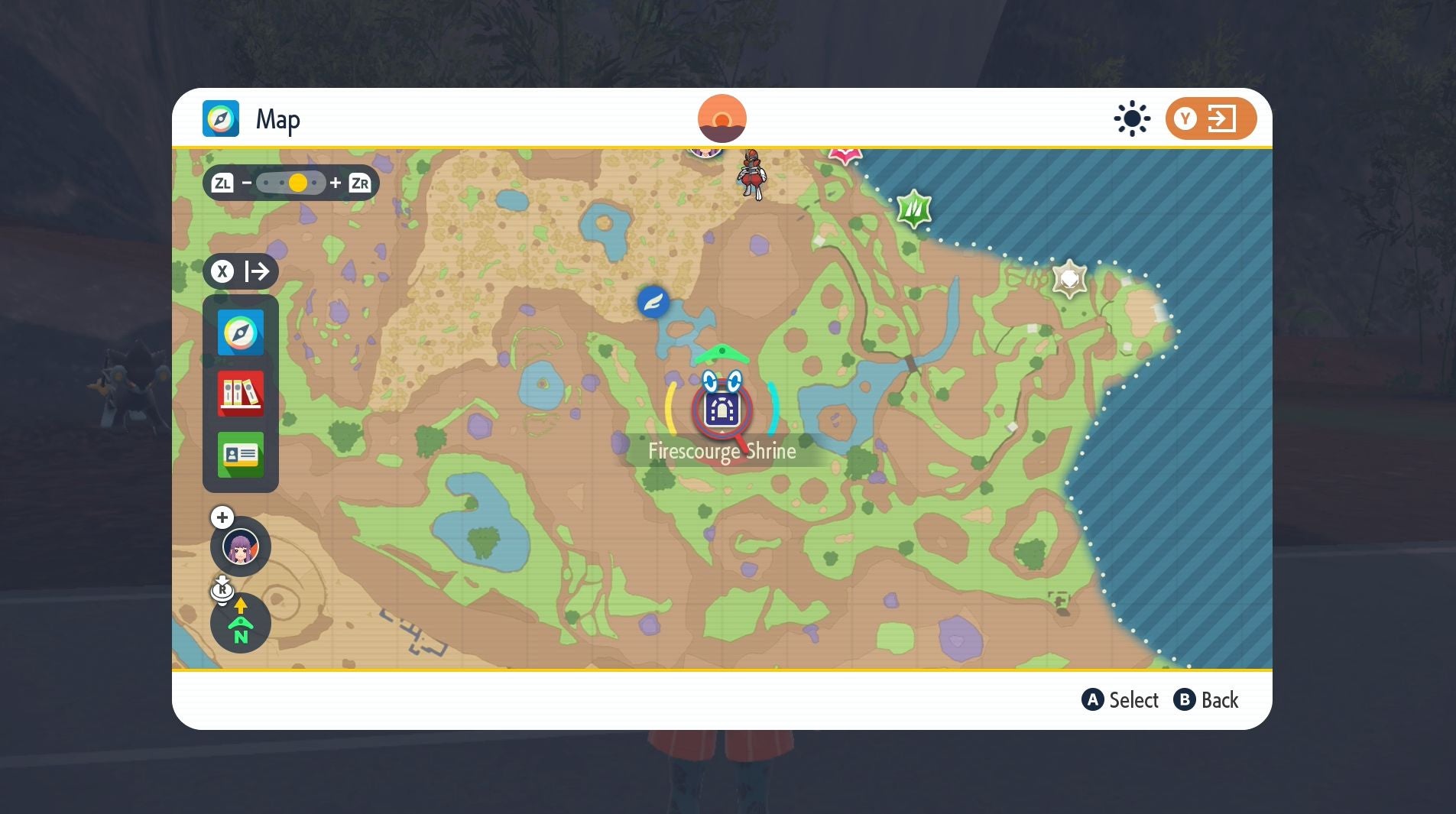 Pok mon Scarlet and Violet blue stake locations and Firescourge Shrine  including how to catch Chi Yu - 56