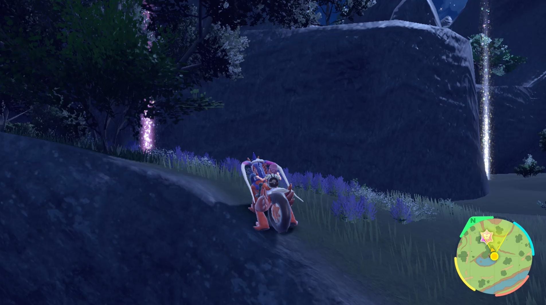 Pok mon Scarlet and Violet blue stake locations and Firescourge Shrine  including how to catch Chi Yu - 61