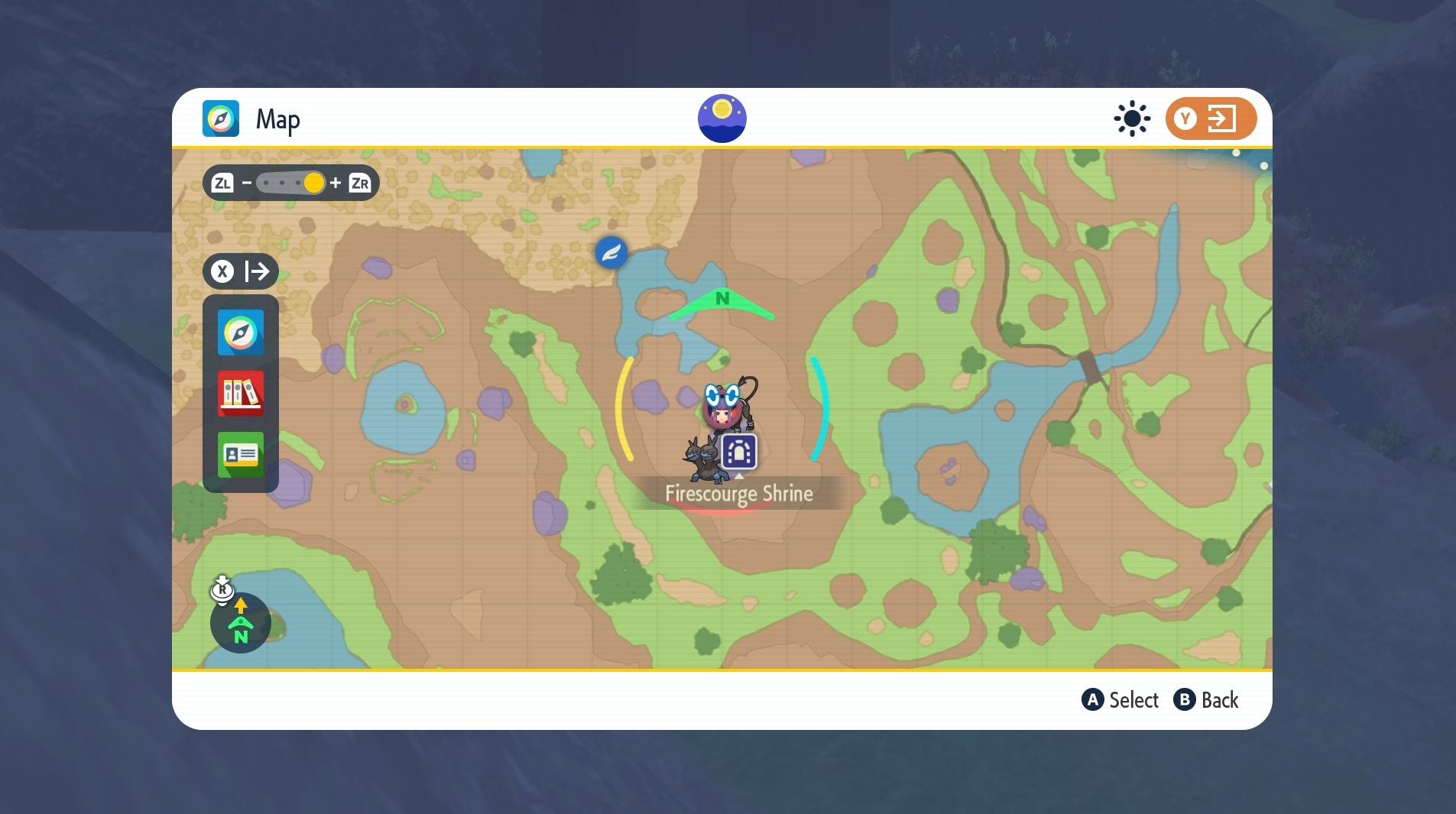 Pok mon Scarlet and Violet blue stake locations and Firescourge Shrine  including how to catch Chi Yu - 76
