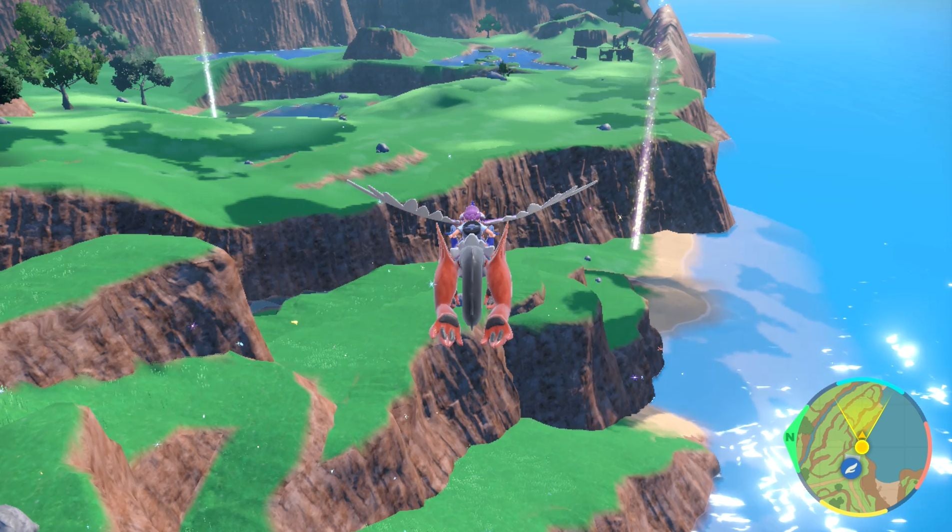 Pok mon Scarlet and Violet purple stake locations and Grasswither Shrine  including how to catch Wo Chien - 11