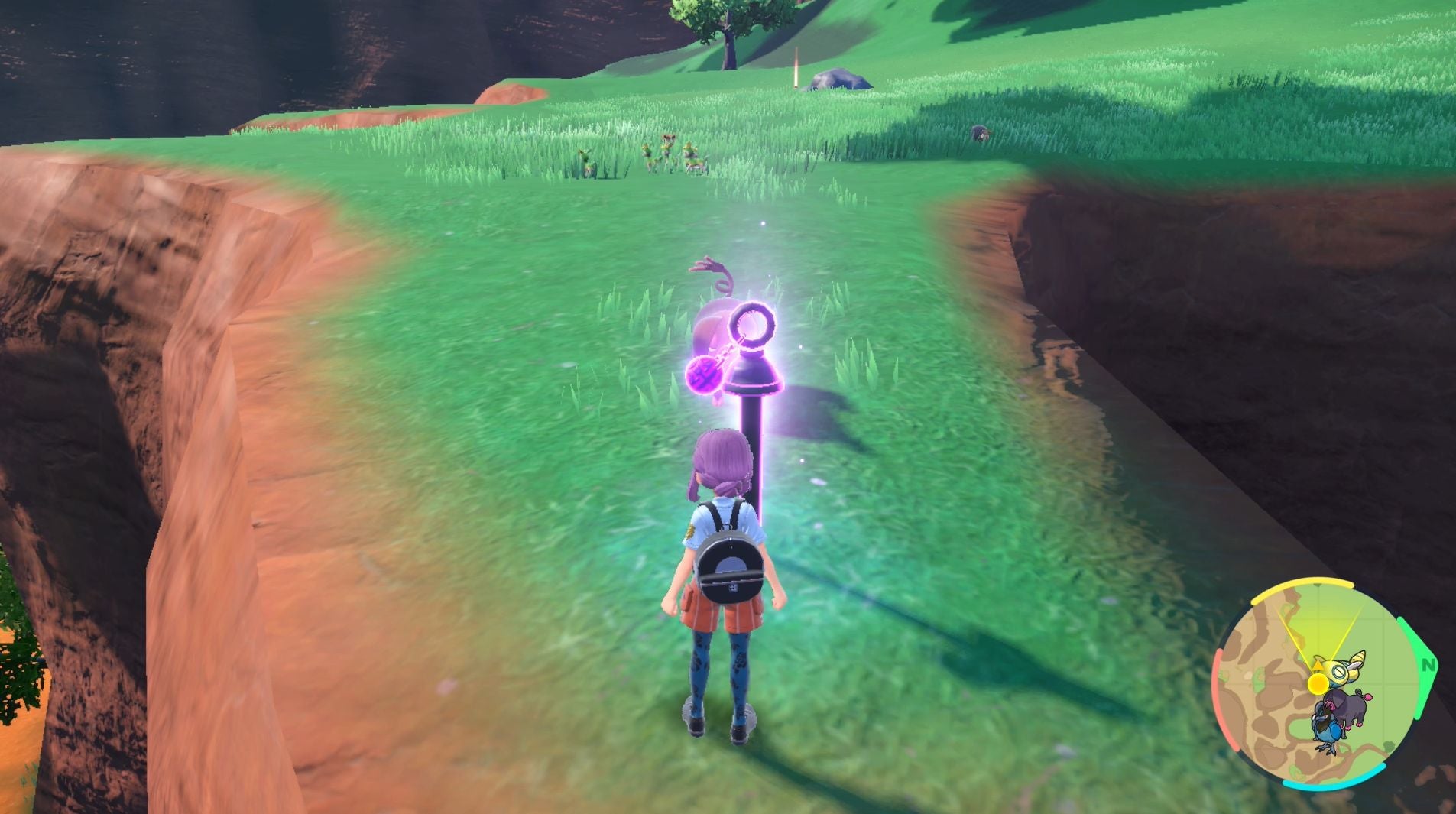 Pok mon Scarlet and Violet purple stake locations and Grasswither Shrine  including how to catch Wo Chien - 91