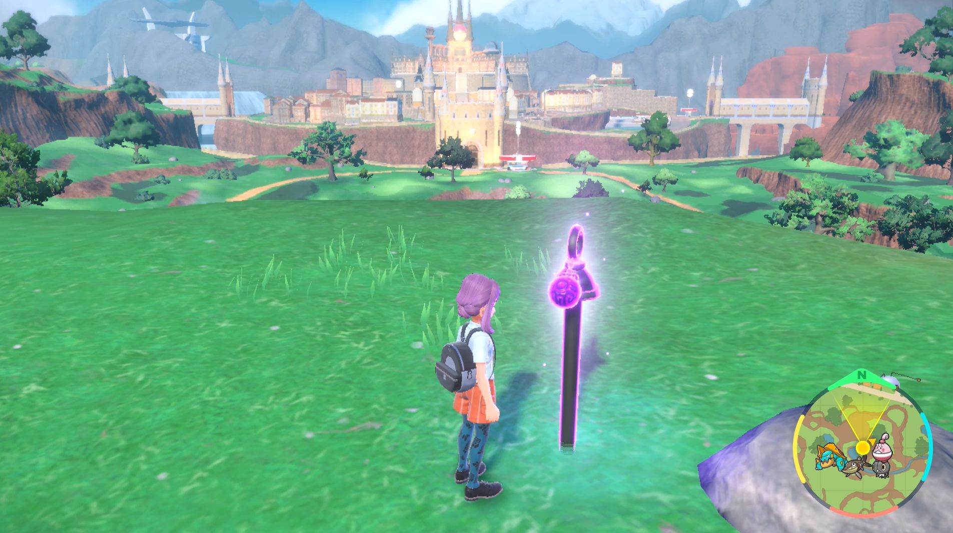 Pok mon Scarlet and Violet purple stake locations and Grasswither Shrine  including how to catch Wo Chien - 43