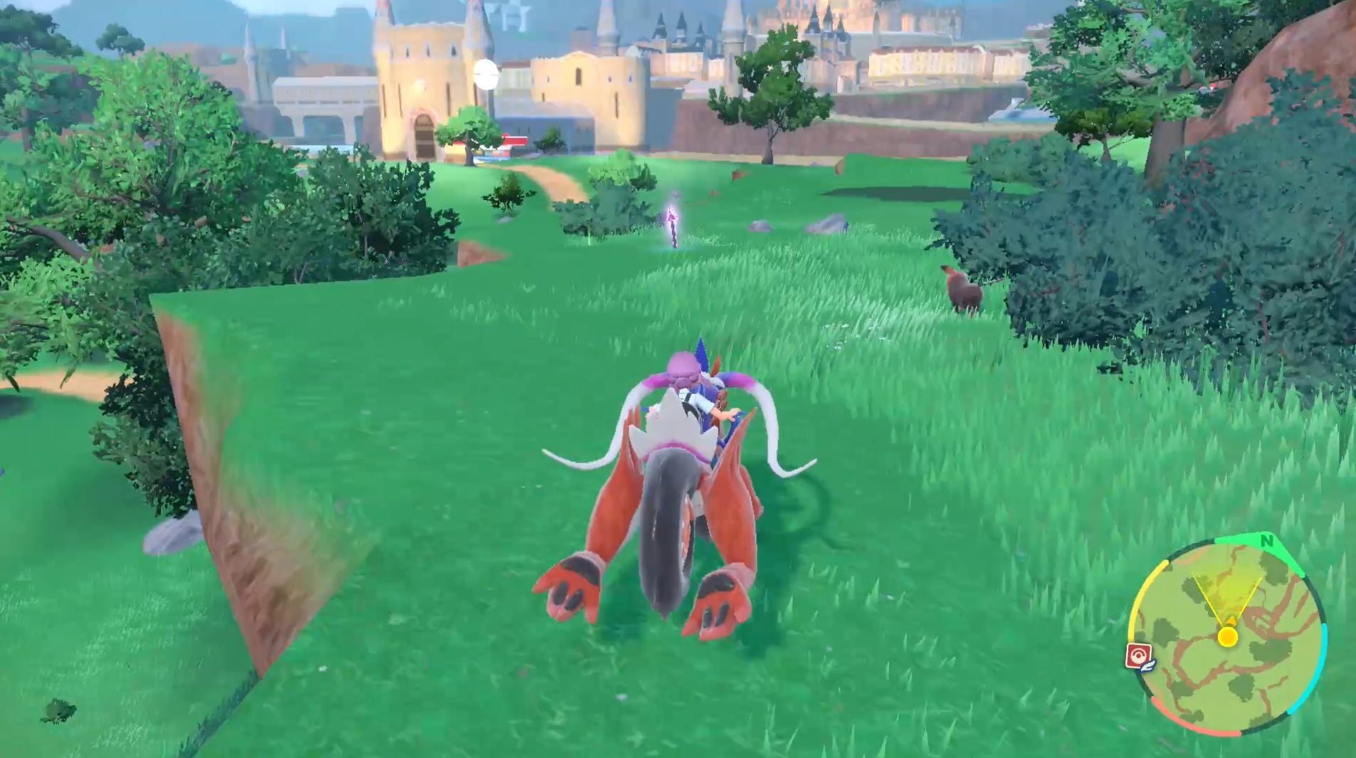 Pok mon Scarlet and Violet purple stake locations and Grasswither Shrine  including how to catch Wo Chien - 94