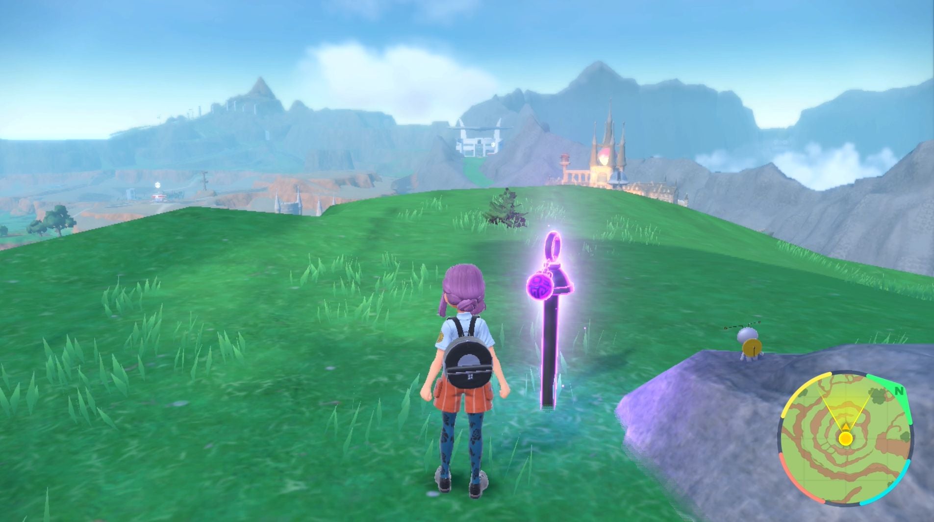Pok mon Scarlet and Violet purple stake locations and Grasswither Shrine  including how to catch Wo Chien - 77