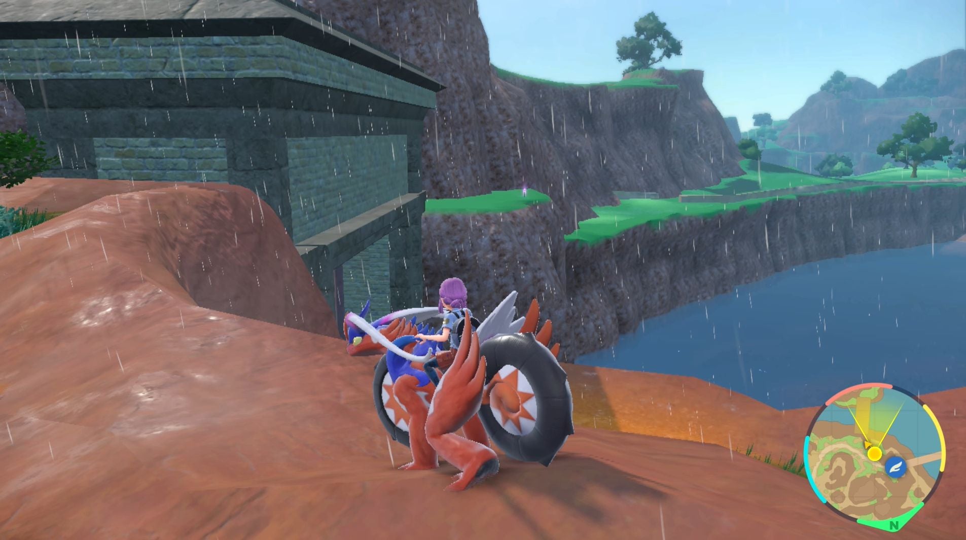 Pok mon Scarlet and Violet purple stake locations and Grasswither Shrine  including how to catch Wo Chien - 82