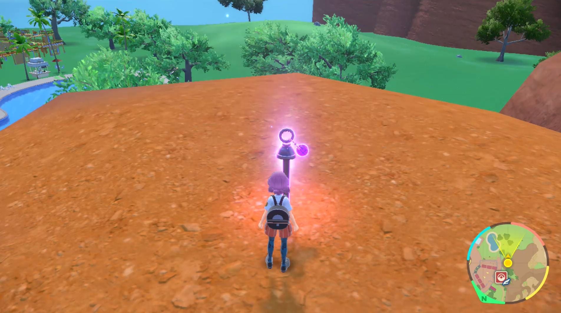 Pok mon Scarlet and Violet purple stake locations and Grasswither Shrine  including how to catch Wo Chien - 5