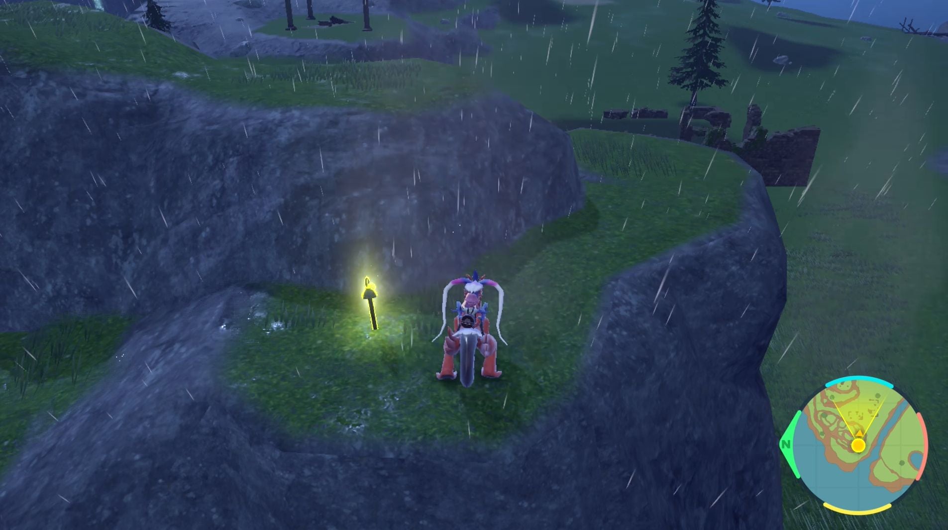 Pok mon Scarlet and Violet green stake locations and Groundblight Shrine  including how to catch Ting Lu - 14