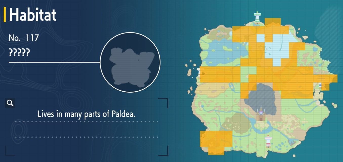 Pok mon Scarlet and Violet Pok dex  all Pok mon locations in the Paldea Pok dex listed - 25
