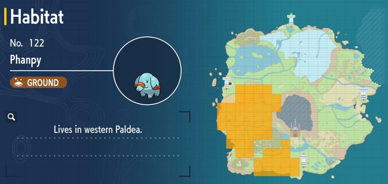 Pok mon Scarlet and Violet Pok dex  all Pok mon locations in the Paldea Pok dex listed - 17