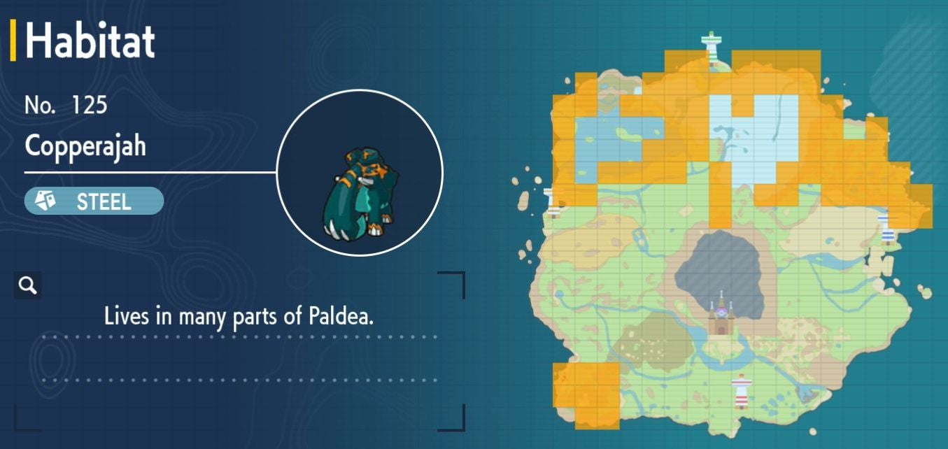 Pok mon Scarlet and Violet Pok dex  all Pok mon locations in the Paldea Pok dex listed - 44