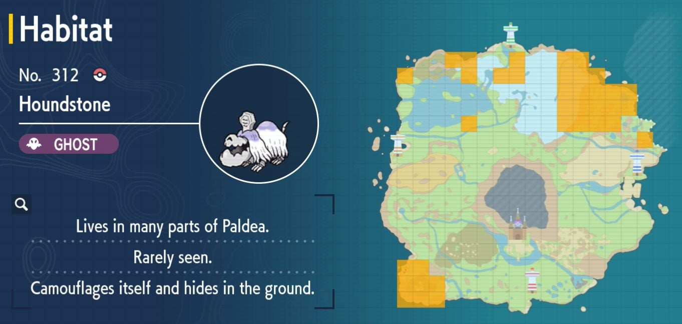 Pok mon Scarlet and Violet Pok dex  all Pok mon locations in the Paldea Pok dex listed - 14
