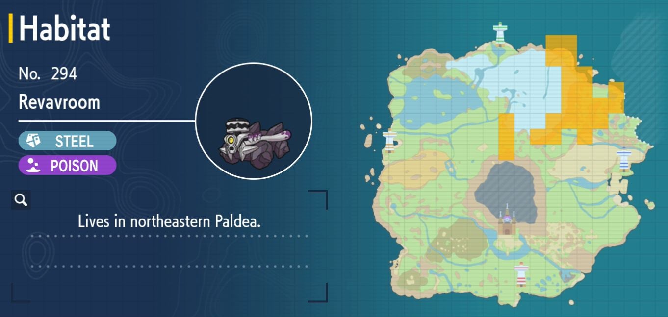Pok mon Scarlet and Violet Pok dex  all Pok mon locations in the Paldea Pok dex listed - 62