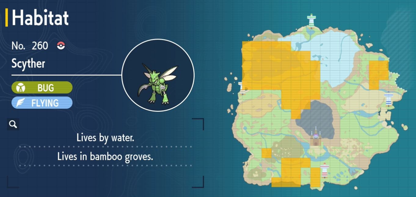 Pok mon Scarlet and Violet Pok dex  all Pok mon locations in the Paldea Pok dex listed - 53