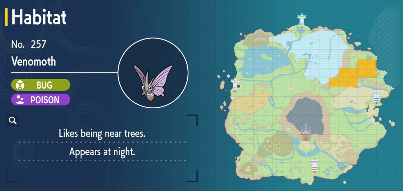 Pok mon Scarlet and Violet Pok dex  all Pok mon locations in the Paldea Pok dex listed - 23