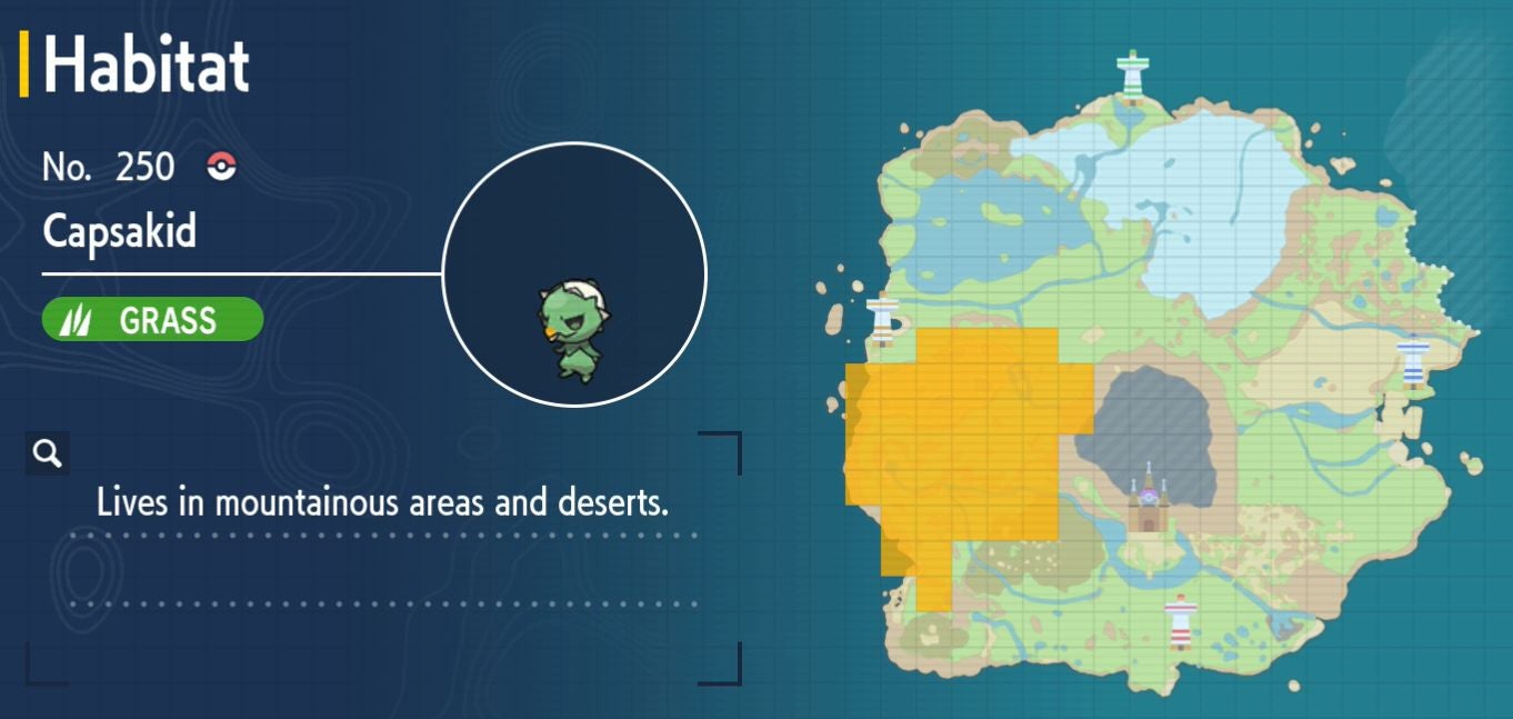 Pok mon Scarlet and Violet Pok dex  all Pok mon locations in the Paldea Pok dex listed - 75