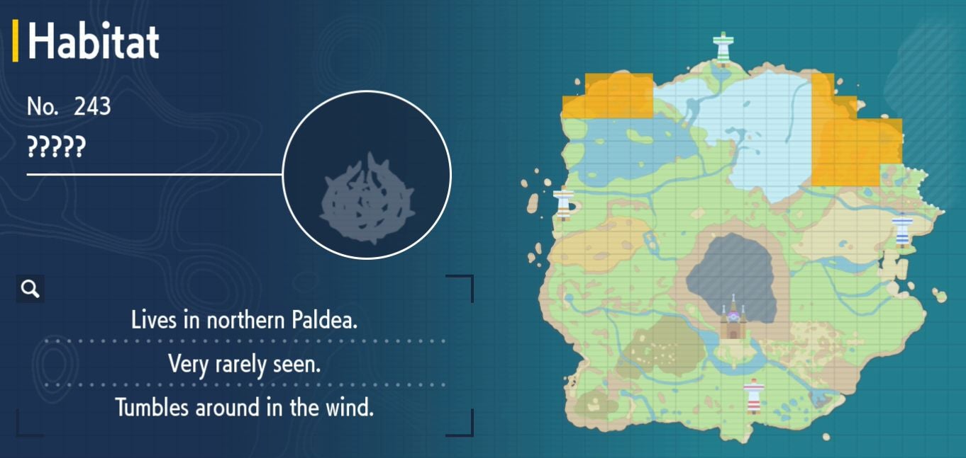 Pok mon Scarlet and Violet Pok dex  all Pok mon locations in the Paldea Pok dex listed - 22