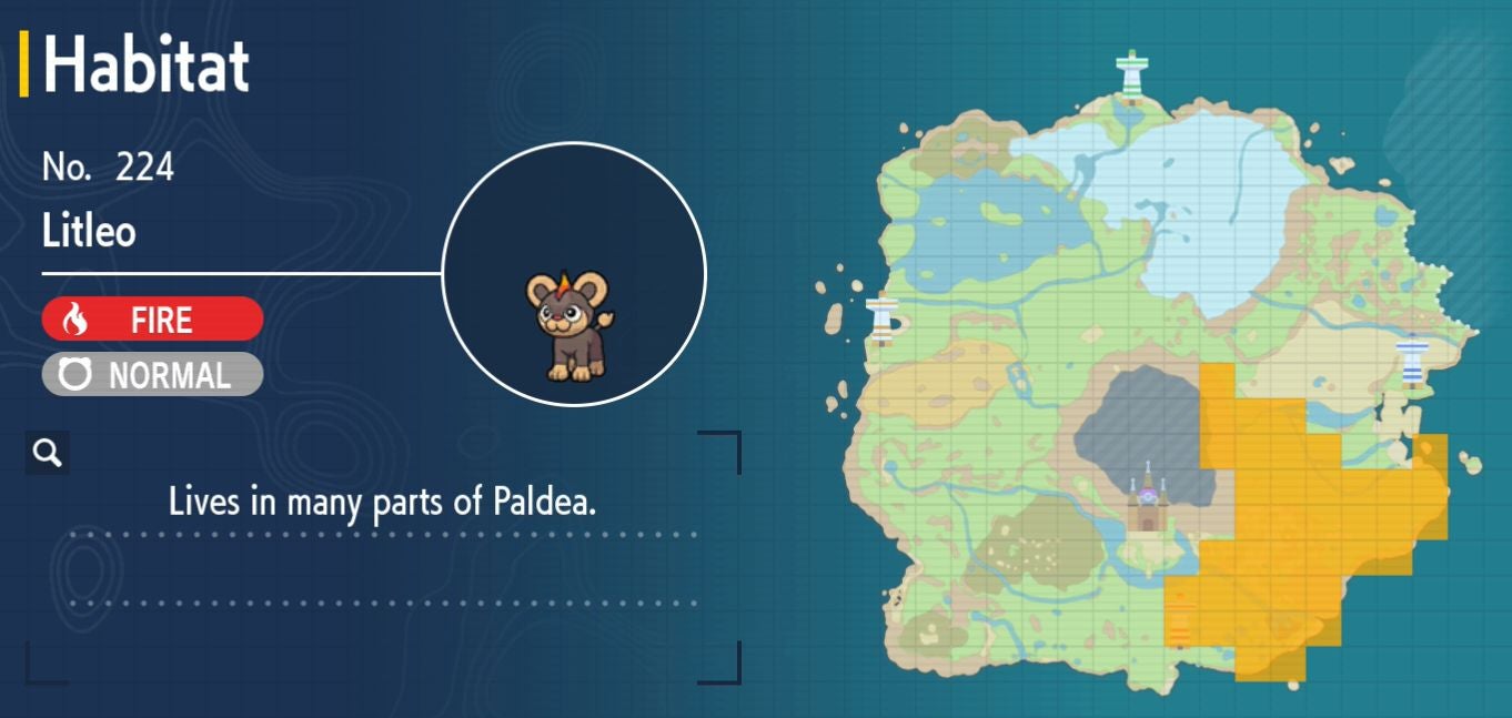 Pok mon Scarlet and Violet Pok dex  all Pok mon locations in the Paldea Pok dex listed - 31