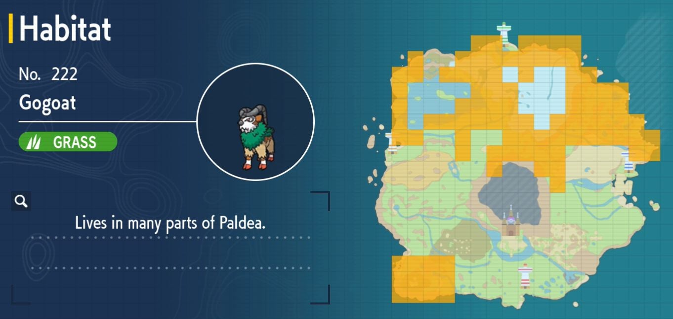 Pok mon Scarlet and Violet Pok dex  all Pok mon locations in the Paldea Pok dex listed - 66