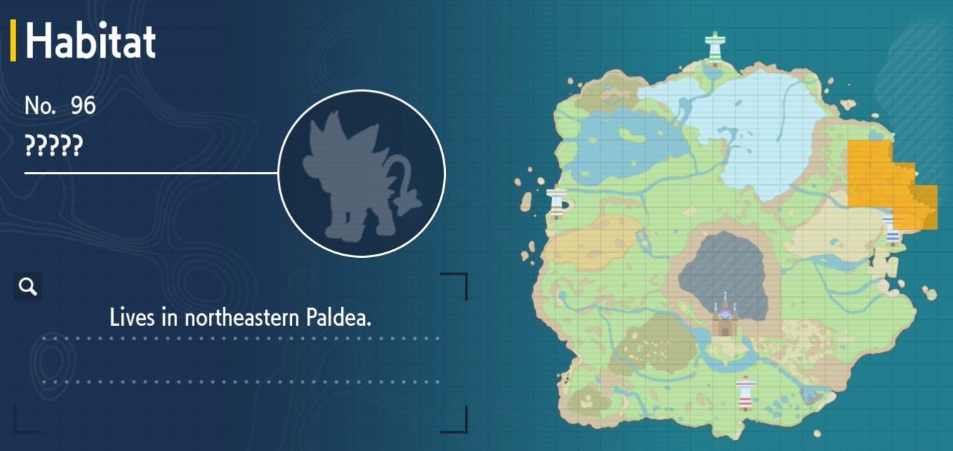 Pok mon Scarlet and Violet Pok dex  all Pok mon locations in the Paldea Pok dex listed - 69