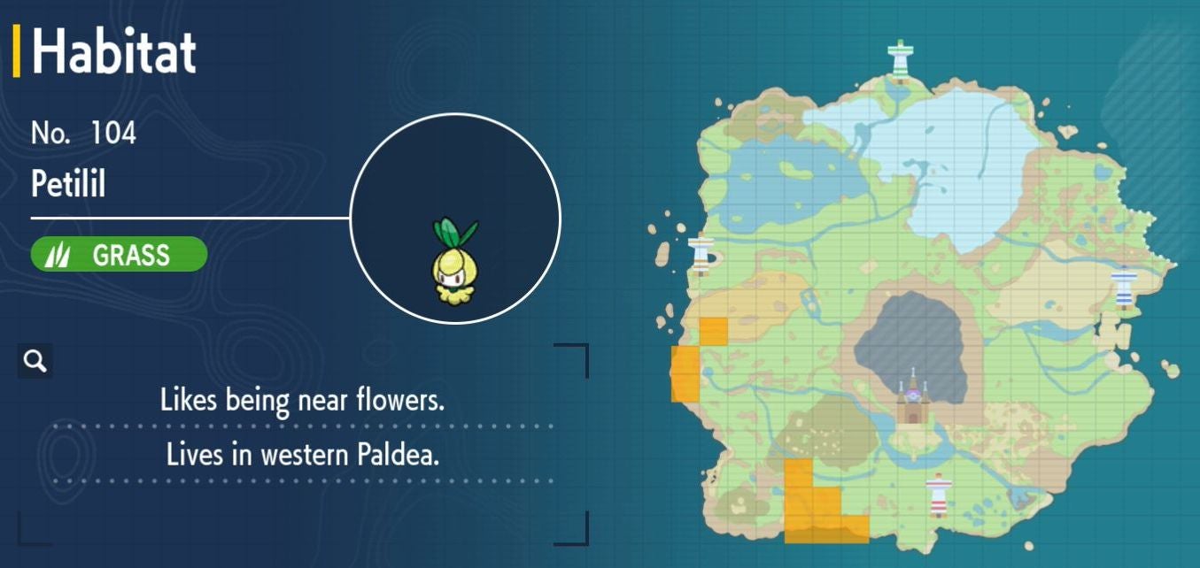 Pok mon Scarlet and Violet Pok dex  all Pok mon locations in the Paldea Pok dex listed - 12