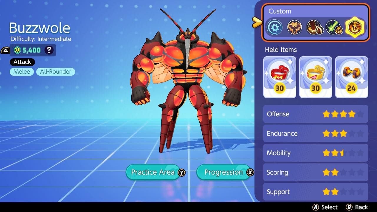Pok mon Unite Buzzwole build  best items and moveset - 88