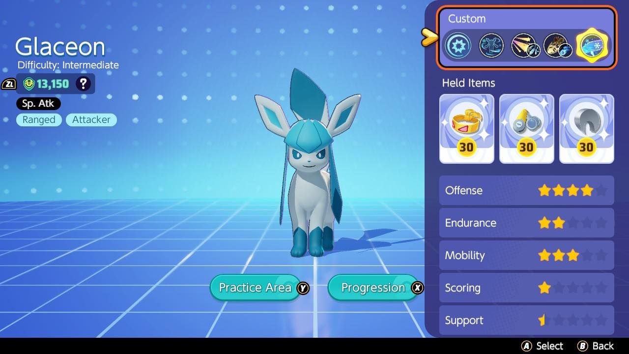 Pok mon Unite Glaceon build  best items and moveset - 62
