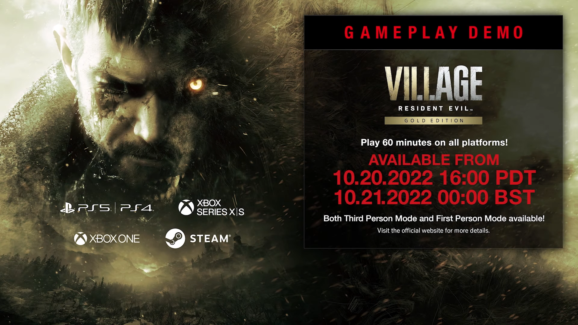 Imagem para Resident Evil Village recebe demo do modo em terceira pessoa