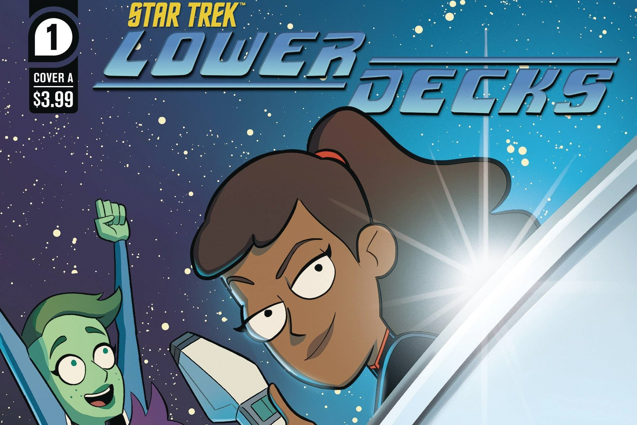 Cropped image of Star Trek Lower Decks comics cover