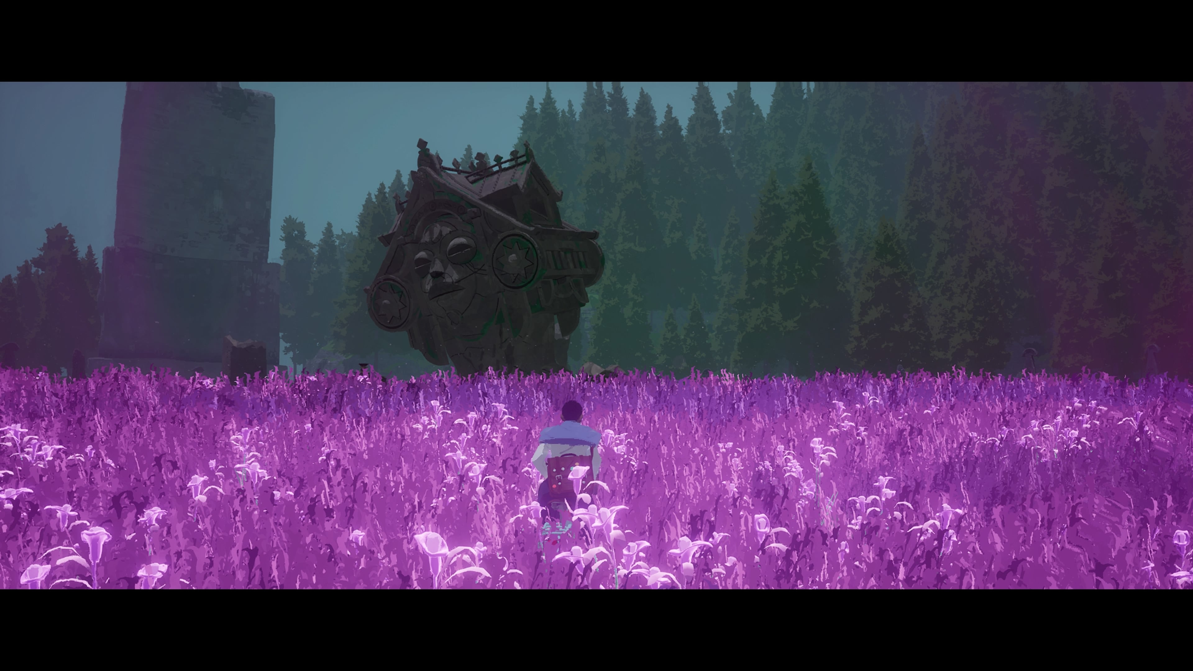 Season Recap - Characters walk through a lush field of bright pink and purple plants