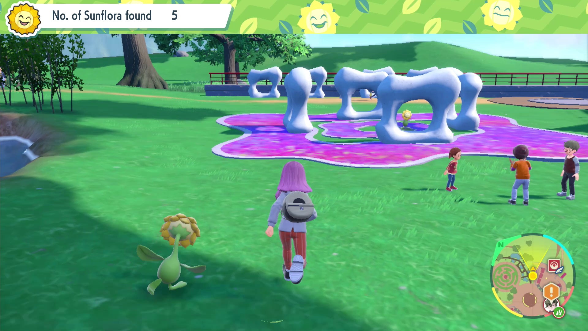 Pok mon Scarlet and Violet Artazon Gym  including how to beat Grass Gym Leader Brassius and Sunflora locations - 79